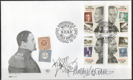 Martin Mörck. Denmark 2001. Int. Stamp Exhibition HAFNIA'01. Michel 1287 - 1290 FDC. Signed. - FDC