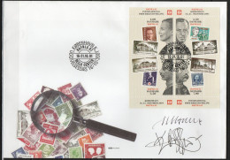 Martin Mörck. Denmark 2001. Int. Stamp Exhibition HAFNIA'01. Michel Bl.17 FDC. Signed. - FDC