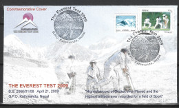 NEPAL. Enveloppe Commémorative De 2009. The Everest Test 2009. - Cricket