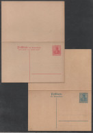 ALLEMAGNE - WEIMAR /1920-1922 ENSEMBLE DE 5 CARTES DOUBLES AVEC REPONSE PAYEE / 3 SCANS (ref 8665) - Postkarten