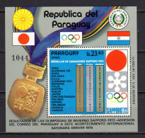 Paraguay 1972 Olympic Games Sapporo S/s MNH - Inverno1972: Sapporo