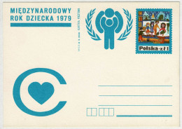 Polen / Polska 1979, Ganzsachen-Karte / Stationery Jahr Des Kindes/Année De L'enfant/Year Of The Child, Kinderzeichnung - Altri & Non Classificati