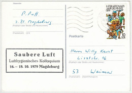 DDR 1979, Postkarte Magdeburg - Weimar,  Jahr Des Kindes / Année De L'enfant / Year Of The Child - Other & Unclassified