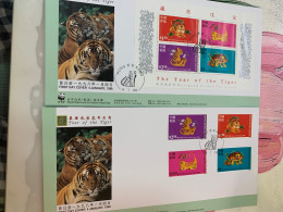 Hong Kong Stamp FDC New Year Tiger By WWF 1998 - FDC