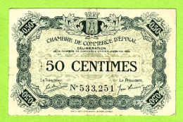 FRANCE / CHAMBRE De COMMERCE D'EPINAL / 50 CENTIMES / 29 MAI 1920  / N° 533251 - Cámara De Comercio