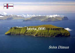 Faroe Islands Stora Dimun Island Aerial View New Postcard - Faeröer