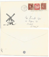 UK Britain Mixed Franked CV 3 Kings Including Graphite Lines QE2 D2.5 In 2nd Type !! Birmingham 1mar65 To Italy - Marcophilie
