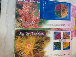 Hong Kong Stamp FDC Corals By WWF 1994 - FDC