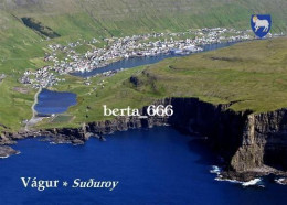 Faroe Islands Vagur Aerial View New Postcard - Isole Faroer