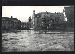 AK Hochwasser Nürnberg Am 05. Februar 1909, Hauseinsturz - Kleinweidenmühle  - Inondazioni