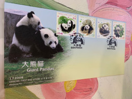 Hong Kong Stamp FDC Pandas 2008 - FDC