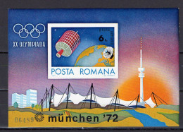 Romania 1972 Olympic Games Munich, Space S/s Imperf. MNH - Ete 1972: Munich