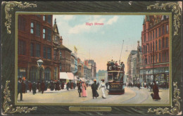 High Street, Sheffield, Yorkshire, 1906 - Brown & Rawcliffe Postcard - Sheffield