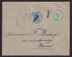 DDFF 851 --  Enveloppe TP Albert DISON 1919 Vers VERVIERS - Taxée 30 C Par TX 15 A Avec Griffe - COB 90 EUR S/ Lettre - Lettres & Documents