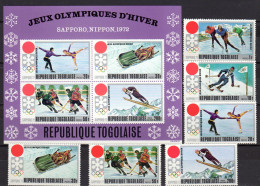 Togo 1971 Olympic Games Sapporo Set Of 6 + S/s MNH - Invierno 1972: Sapporo
