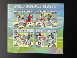 Burundi 2015 / 2016 Mi. 3611 - 3614 ND IMPERF World Baseball Classic Base-ball - Unused Stamps