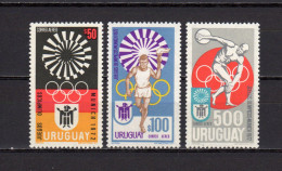 Uruguay 1972 Olympic Games Munich Set Of 3 MNH - Estate 1972: Monaco