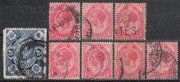 1910,1913 SOUTH AFRICA Set Of 8 USED STAMPS (Scott # 1a,3Aa) CV €3.90 - Usados