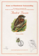 België :1994: ANDRÉ BUZIN : OBP.2533 (3/1/1994) : « De Huismus »  Herinneringsblad Van De Kunst- En Filatelistische .... - 1985-.. Vögel (Buzin)