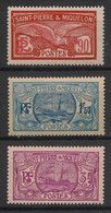 SPM - 1930 - N°YT. 129 à 131 - Série Complète - Neuf * / MH VF - Unused Stamps