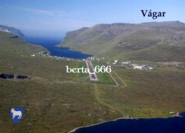 Faroe Islands Vagar Runway New Postcard - Isole Faroer