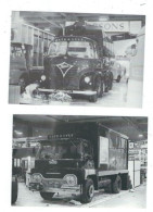 2 POSTCARDS UK COMMERCIAL VEHICLES AT 1960 MOTOR SHOW - Camion, Tir