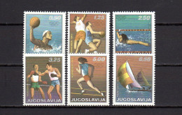 Yugoslavia 1972 Olympic Games Munich, Waterball, Basketball, Swimming, Boxing, Athletics, Sailing Set Of 6 MNH - Estate 1972: Monaco