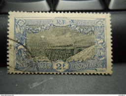 Timbre Côte Française Des Somalis 2 Francs Oblitéré - Used Stamps