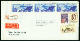 Br Sweden, Tvååker 1971 Registered Express Cover > Denmark #bel-1011 - Brieven En Documenten