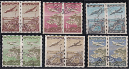 Yugoslavia 1947 Airmail In A Pair Used Michel 515/520 I+II - Usati