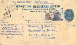 Inde India Entier Postal Stationary Tigre Tiger Nehru - Brieven En Documenten