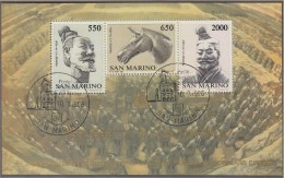 SAN MARINO Block 10, Gestempelt, China: Terrakottafiguren Grab Des Kaisers Qin Shi Huangdi, 1986 - Blocchi & Foglietti