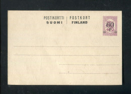 "FINNLAND" 1921, Aushilfs-Postkarte Mi. P 51a ** (R1017) - Interi Postali