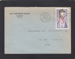 LETTRE D'ELBEUF,AVEC TIMBRE 30E ANNIVERSAIRE DE LA LIBERATION,GENERAL KOENIG". - Briefe U. Dokumente