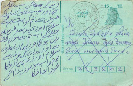 Inde India Entier Postal Stationary Tigre Tiger  - Cartas & Documentos
