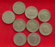 COLLECTION LOT TURKEY LIRA 9PC 66G #xx40 1856 - Türkei