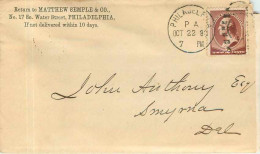 Lettre Covers Etats-Unis 2c Philadelphia  - Lettres & Documents