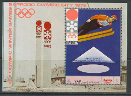 Yemen Arab Republic 1970 Olympic Games Sapporo, S/s MNH - Invierno 1972: Sapporo