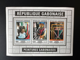 Gabon Gabun 1996 Mi. Bl. 87 Peintures Gabonaises Art Kunst H. Moudounga Paintings - Gabón (1960-...)