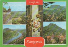 3315 - Königstein - Blick Vom Königstein, Blick Auf Elbe Und Lilienstein, Postmeilensäule - Königstein (Sächs. Schw.)