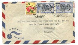 Congo Kalima Oblit. Keach 8A2 Sur C.O.B. 288A (paire)+310 Sur Lettre Vers Bruxelles Via Costermansville Le 01/12/1952 - Briefe U. Dokumente