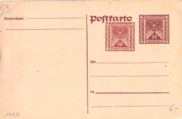 Austria:Postal Stationery 50 Kronen With Overprint 50 Kronen, 1922 - Postkarten