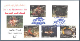 FDC Envelope FISH IN THE MEDITERRANEAN SEA 2016 - Jordania