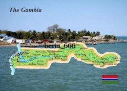 Gambia Country Map New Postcard * Carte Geographique * Landkarte - Gambie