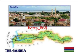Gambia Country Map New Postcard * Carte Geographique * Landkarte - Gambia