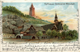 Kyffhäuser Denkmal Mit Wirtschaft - Litho - Kyffhäuser