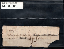 Voorloper - Fragment: Mons - Brieffragment Naar Comtesse De Merode - 1815-1830 (Holländische Periode)