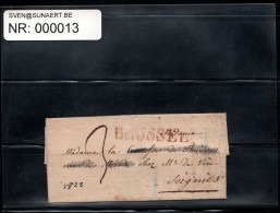 Voorloper: Stempel Brussel - Brief Naar Comtesse De Merode - 1815-1830 (Periodo Holandes)