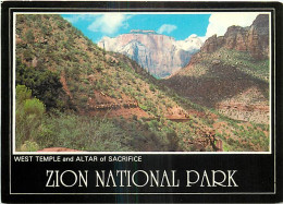 Etats Unis - Zion National Park - West Temple And Altar Of Sacrifice - Etat De Utah - Utah State - CPM - Carte Neuve - V - Zion