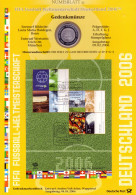 Block 67 Fußball-WM: Münzbuchstabe F - Numisblatt 2006 - Numismatische Enveloppen